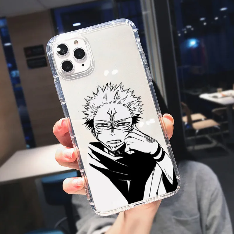 

PUNQZY Anime Transparent Soft TPU Phone Case For iPhone 11 12 PRO MAX XR XS 8 6 7PLUS Japanese Anime Tokyo Ghoul Anti-Fall Cover