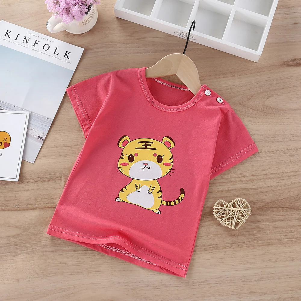 

Kids T-Shirts Boys Girls Children Clothes Summer White Cotton Fashion Cartoon Graphic Baby Clothes Tees Tops for Girls T Shirts