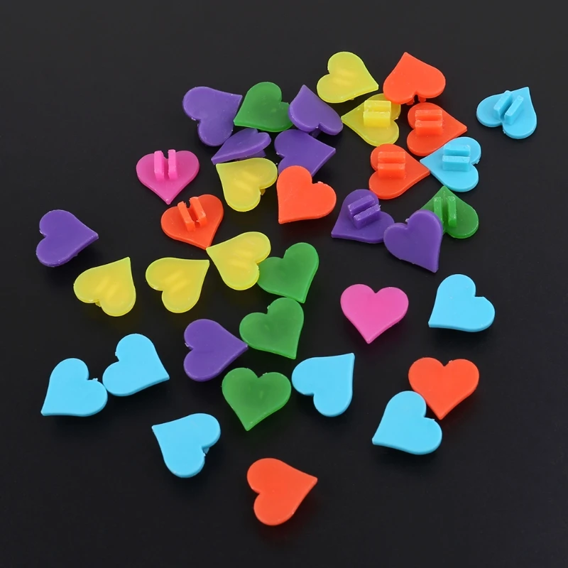 1 Bag Plastic Multi-color Bike Cycle Wheel Spoke Colorful Heart Shape Beads Children Bicycle Decors | Спорт и развлечения