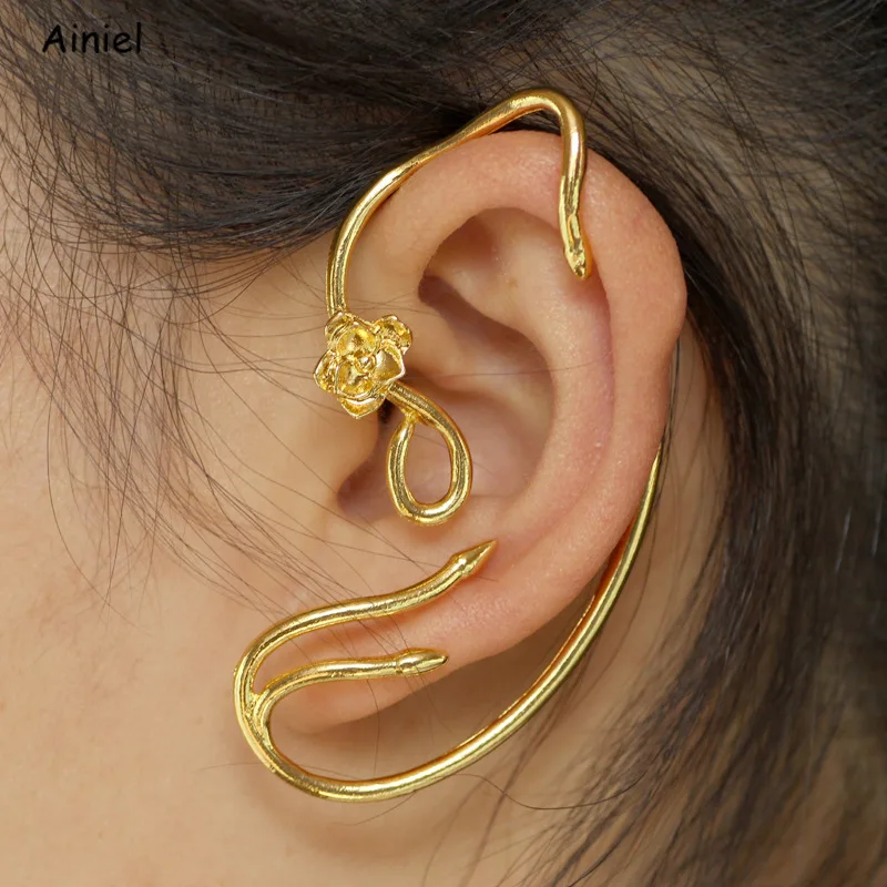 Красавица и Чудовище Белль косплей серьги без ушей клипсы красная роза цветы