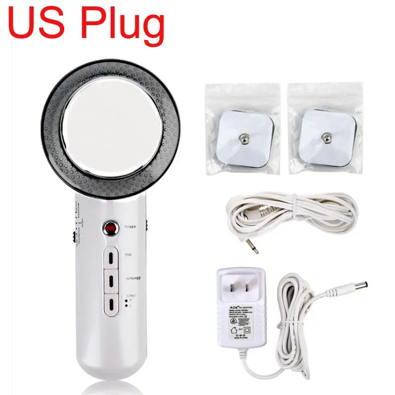 

3 In 1 Ultrasonic Skin Scrubber Slimming Apparatus Massage Galvanic Apparatus Beauty Instrument
