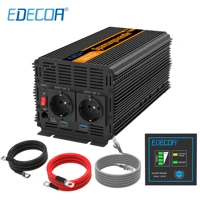 edecoa power inverter 2000w dc 12v 24v to ac 220v 230v modified sine wave solar inverter with remote control for vehicle car