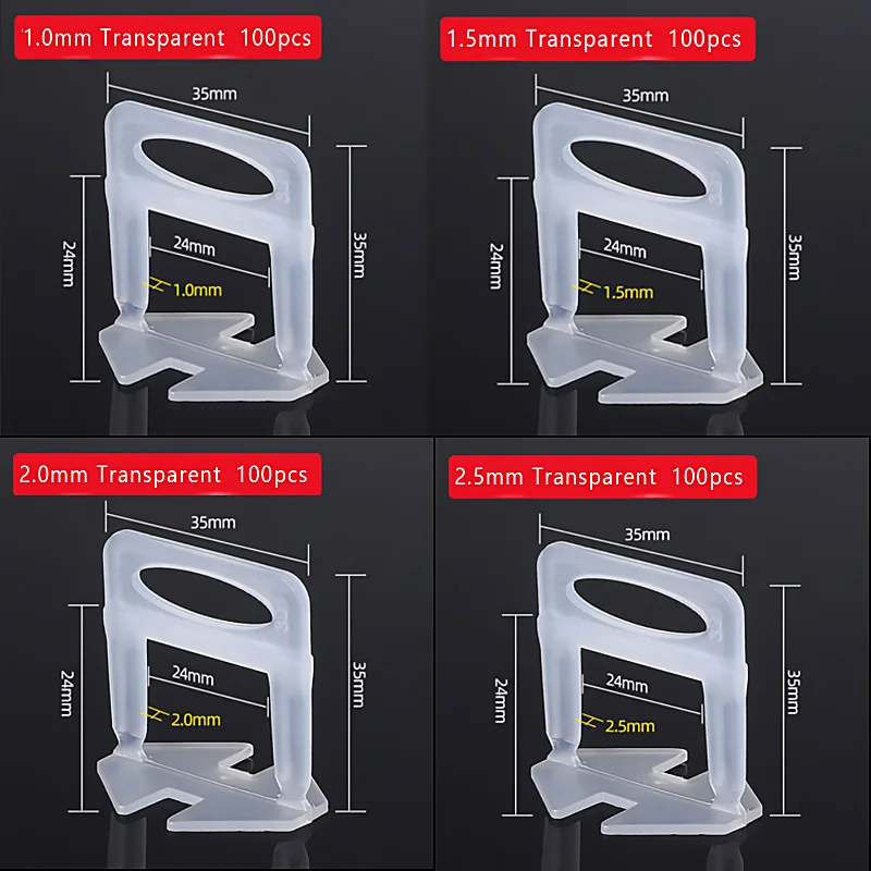 100 шт. система выравнивания плоских пластиковых напольных плиток