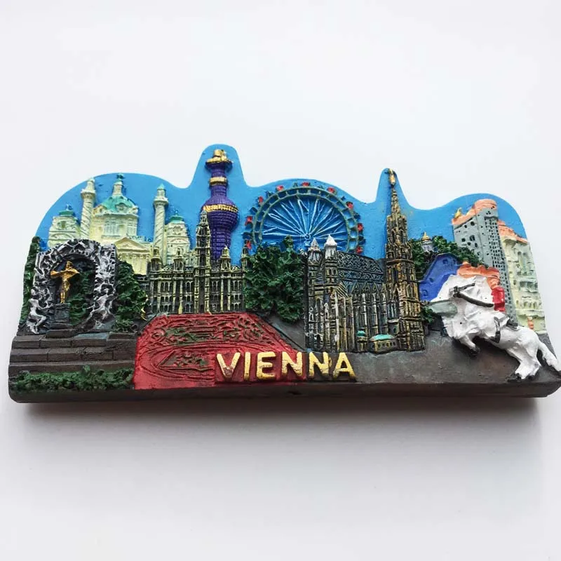 Австрия столица Вена туристическая памятная смола окрашенные ремесла магнитные