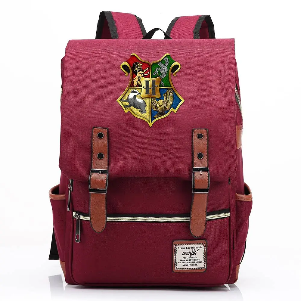 Bags 1 Волшебный Хогвартс Ravenclaw Слизерин Гриффиндор для мальчиков и девочек портфели для подростков школьные сумки холщовые женские сумки рюкзак мужской рюкзак - Цвет: Bags 1