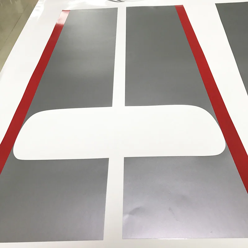 matte silver and red 1 шт. задняя дверная ручка Вставка задняя дверь графическая виниловая Автомобильная наклейка для isuzu dmax - Название цвета: matte silver and red