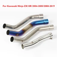 motorcycle exhaust zx 10r connect tube middle mid link tube slip on exhaust system for kawasaki zx10r 2004 2005 2008 2019