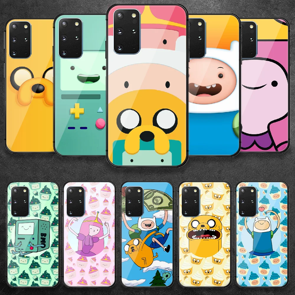 

Adventure Time Cartoon Tempered Glass Phone Case Cover For Samsung Galaxy Note S 8 9 10 20 21 E Plus Ultra M 31 51 FE Silicone