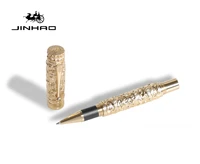 jinhao ancient noble metal rollerball pen golden dragon cloud heavy big pen m point 0 7 carving embossing writing gift pen new