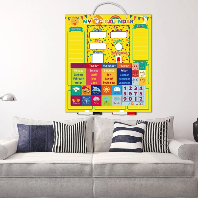 

Weather Calendar Magnetic Board Development Learning Enlightenment Children Toys