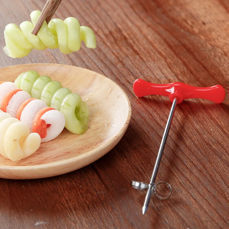 

304 stainless steel spiral coiler Vegetable spiral knife Vegetable decoration Fruit and vegetable twist knife Kitchenware