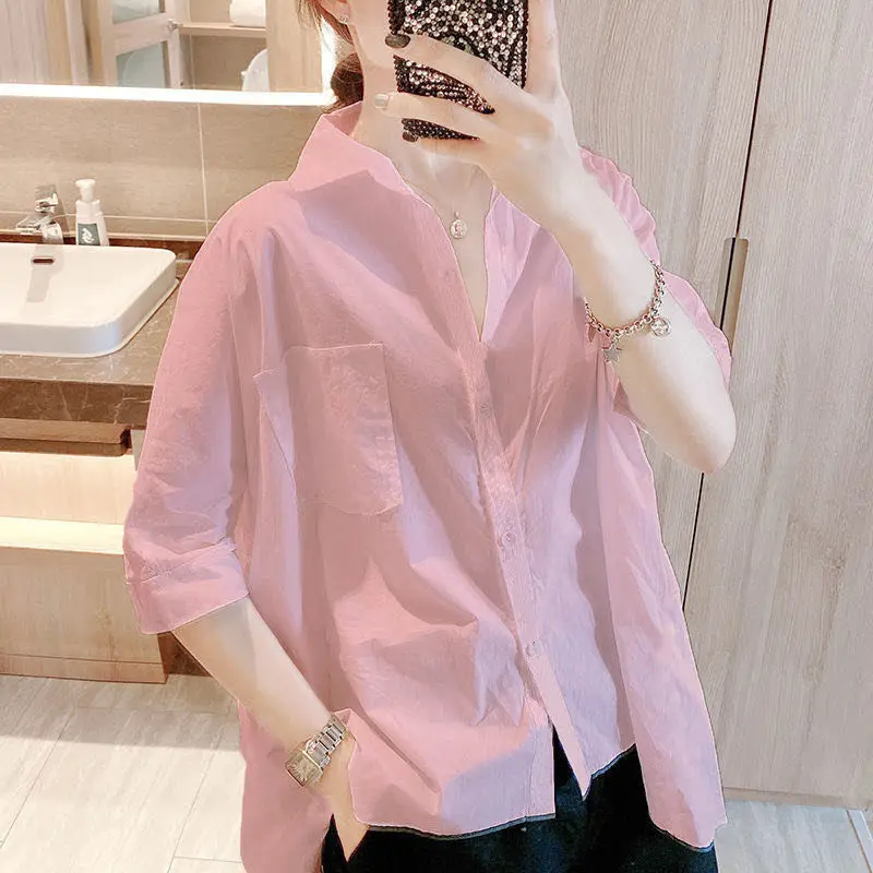 

Short sleeve versatile loose thin shirt 2021 NEW