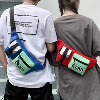 hit the color nylon chest bag fashion unisex storage crossbody bags soft casual all match shopping travel multifunction belt bag