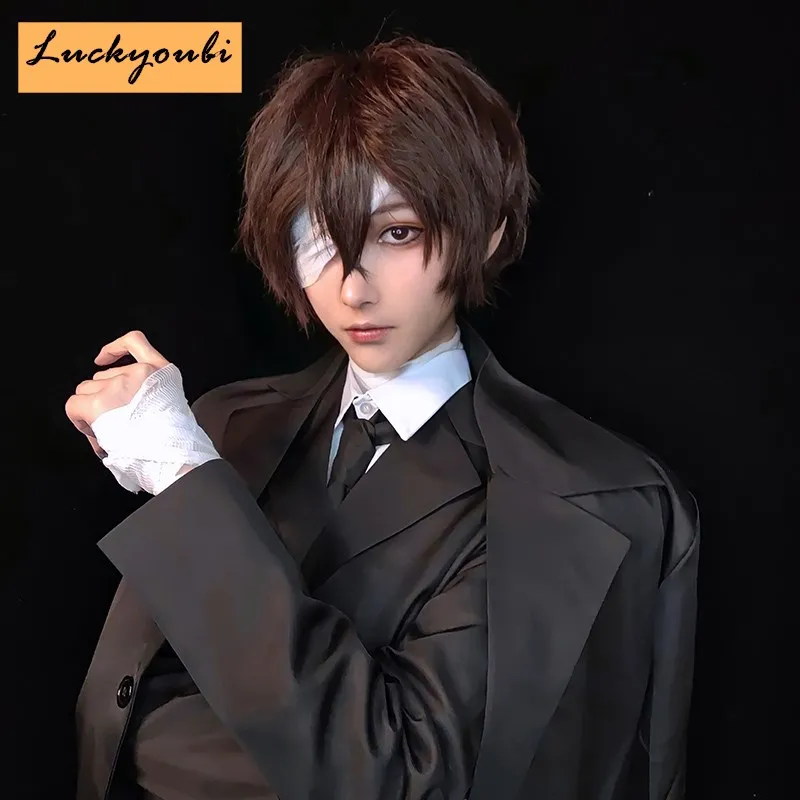 

High Quality Anime Bungo Stray Dogs Dazai Osamu Cosplay Costume Black Trench Outfit Jacket Halloween Christmas Suits Coat