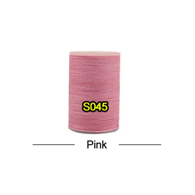 Pink Высокое качество 0,8 мм прочная полиэфирная нить DIY ремесло цвет Ручное шитье круглая вощеная нить, для кожаной одежды бумажник диван - Цвет: Pink