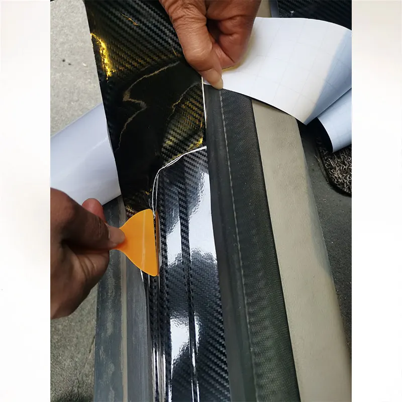 Нано углеродное волокно стикер автомобиля DIY паста протектор полоса Авто порога