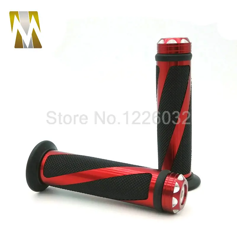 Спиральный стиль 22 мм руль из алюминиевой резины 7/8 '' ручки для мотоцикла