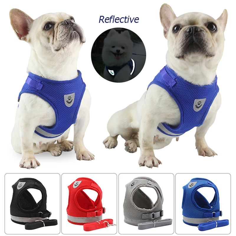 

Pet Clothing Vest-style Reflective Dog Chest Strap Dog Leash Chest Strap Adjustable Reflective Vest Dog Pulling Rope Breathable