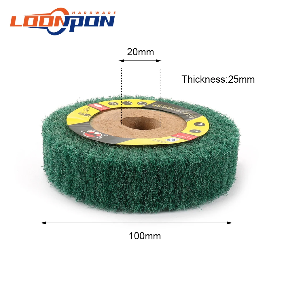 Нетканый мочалка шлифовальный круг откидная швабра полировальный диск 180 грит 1