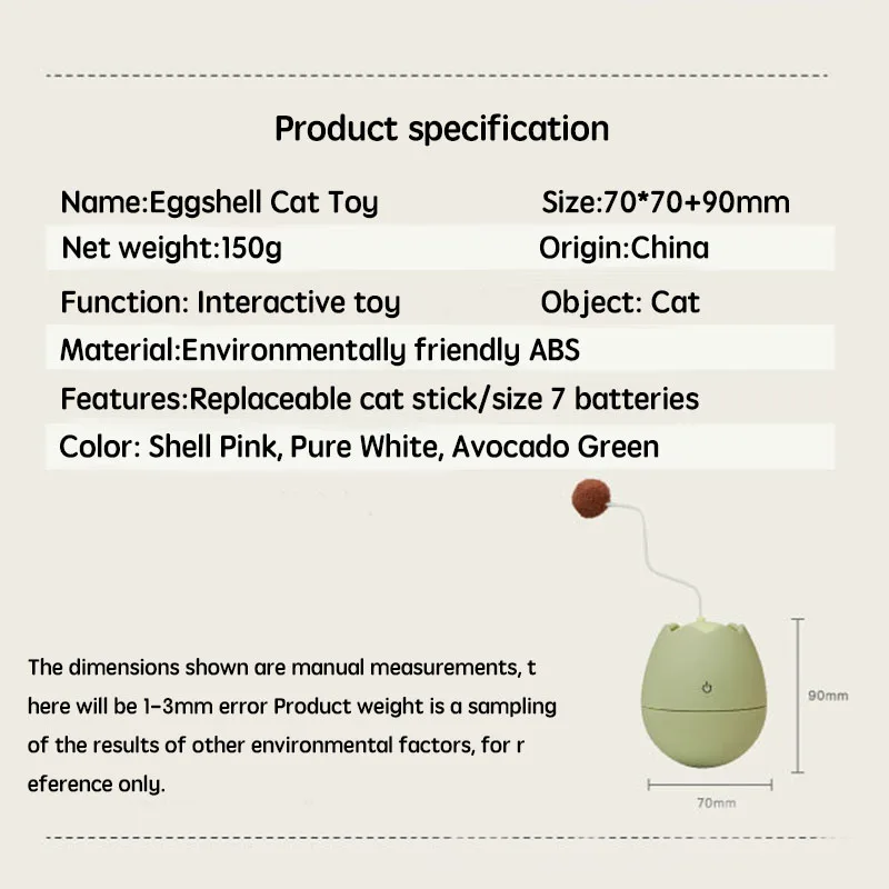 

Electric Interactive Puzzle Smart Pet Cat Ball Teaser Kitten Toys Tumbler Kitten Cat Toys Cats Supplies