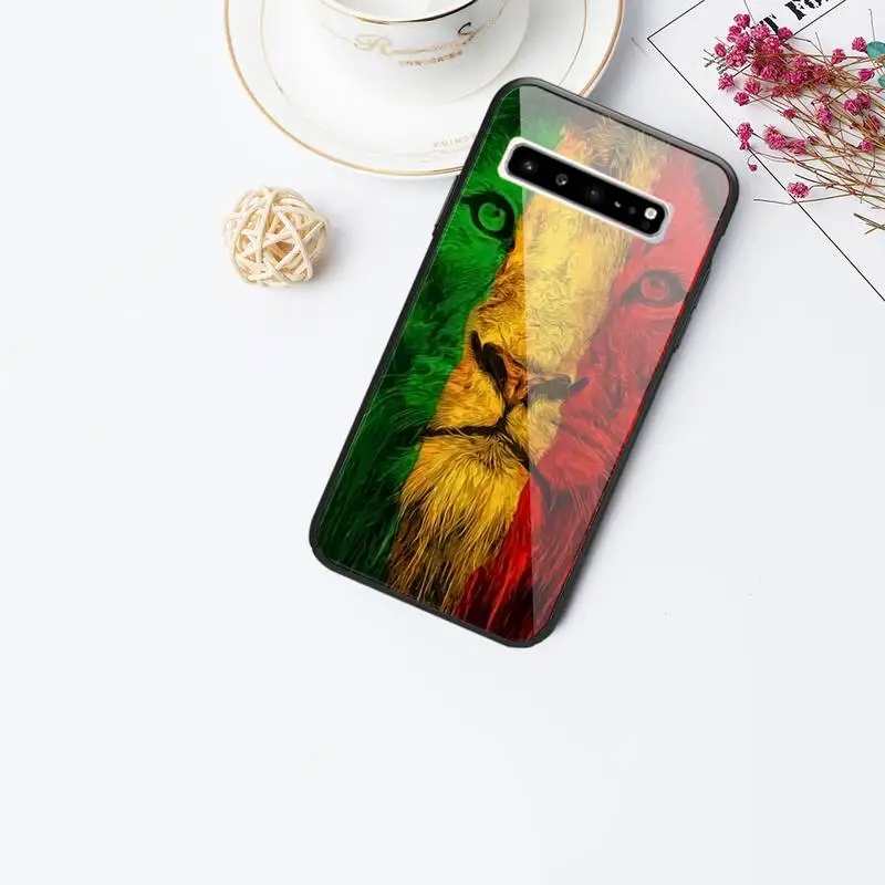 

The Red Yellow Green DIY For Galaxy Tempered Glass Cases Apply To S10 S9 S8 S7 S6edge Plus TPU Cover