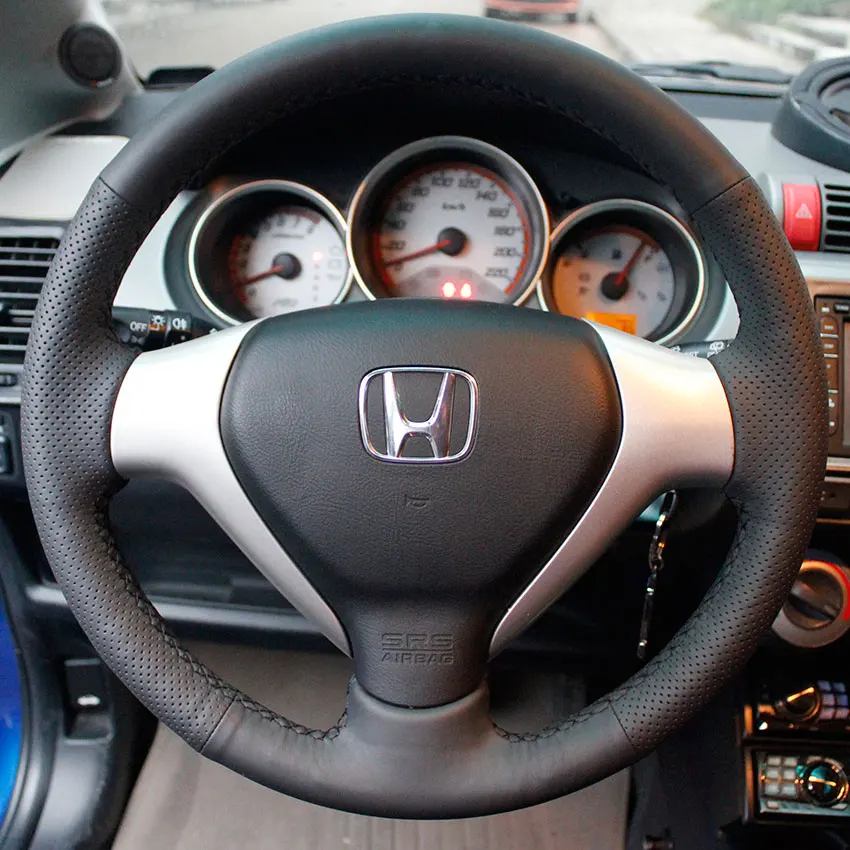 PONSY верхний слой из натуральной коровьей кожи автомобильные чехлы на руль чехол