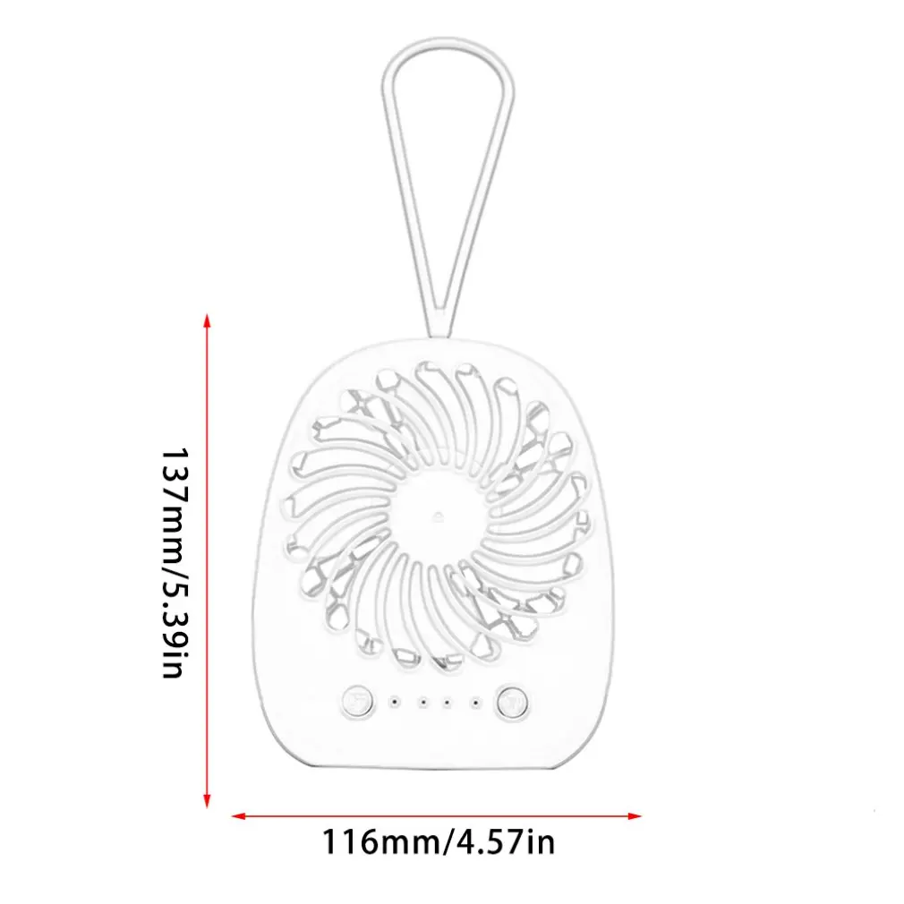 

Portable Mini Shell Fans With Make Up Mirror Lady Lanyard Fan USB Rechargeable 5V Air Cooler