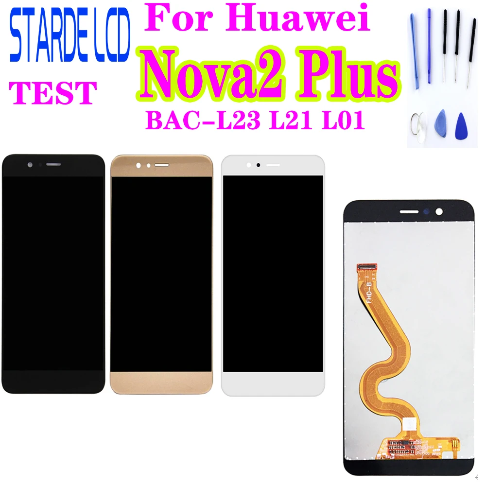 ЖК дисплей 5 дюйма для Huawei Nova 2 Plus Nova2 BAC L23 L21 L01 сенсорный экран с цифровым