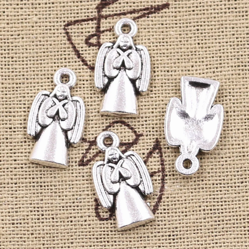 15 шт. Подвески Pray Angel 19x11 мм старинное серебро Цвет покрытые Ювелирных изделий DIY
