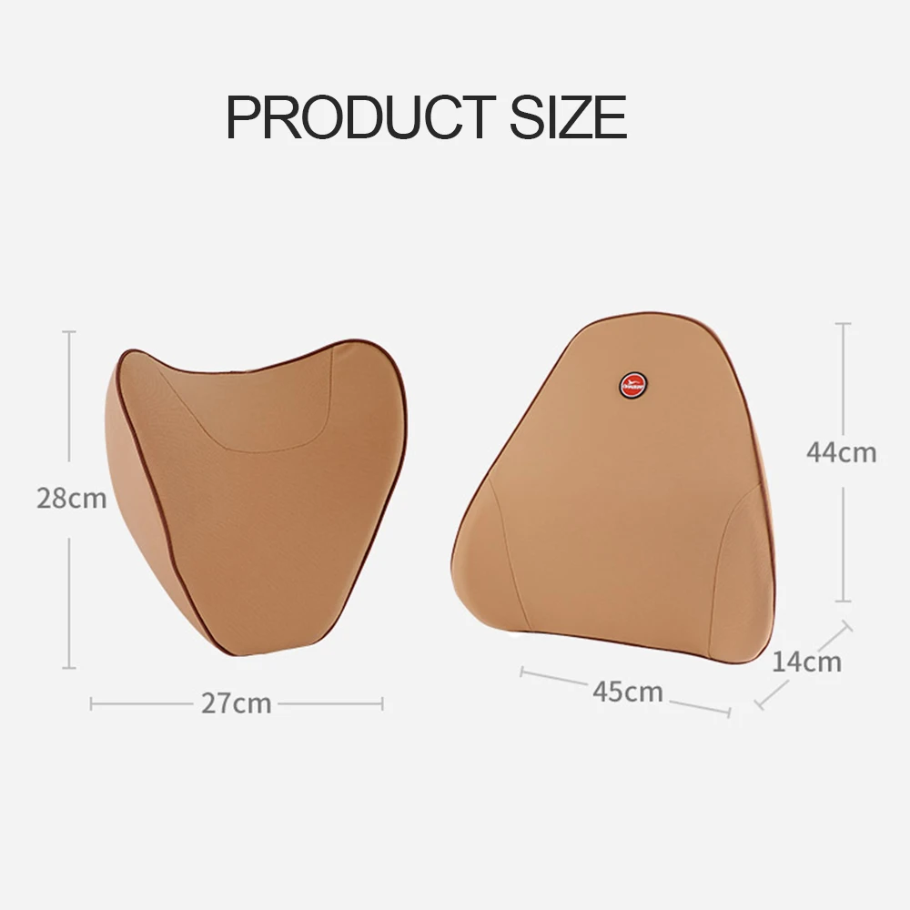 

JINSERTA U Shaped Neck Pillow 3D Breathable Car Seat Back Cushions Support Travel Pillow Lumbar Waist Pillow Car Styling