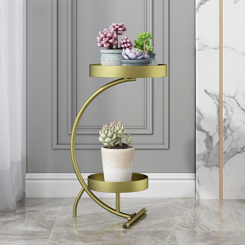 

Nordic fFlower Rack Living Room Balcony Green Plant Frame Luxurious Iron Flower Pot Frame Plant Stands Indoor Trays Decorative