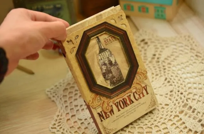 Винтажный блокнот с рамкой памяти, ручная Обложка, крафт-книга, сделай сам, блокноты, блокноты для офиса, школы, розничная