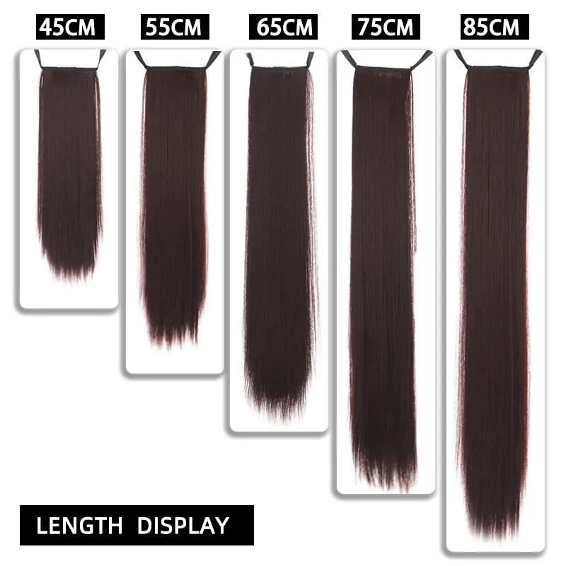 TALANG22'' Синтетические длинные прямые ленты с завязками конские хвосты волосы