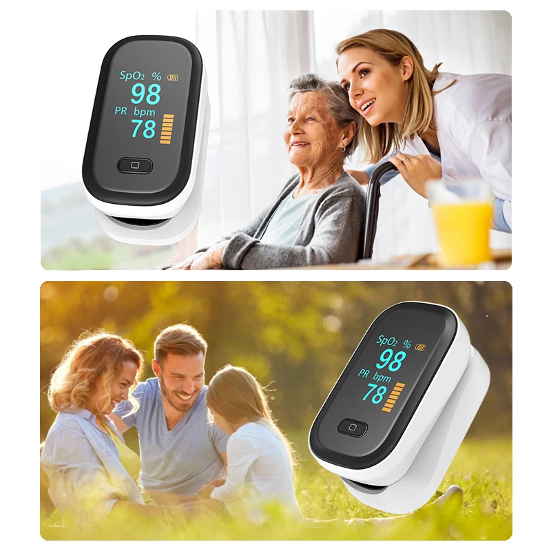 Пульсоксиметр на палец прибор для измерения уровня кислорода в крови и дыхания с