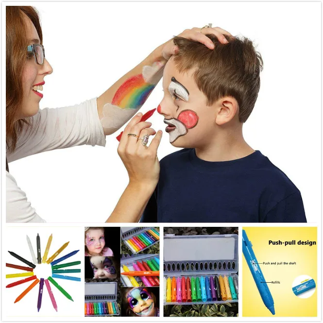 Карандаши для краски тела 16 видов цветов карандаши рисования лица карандашей