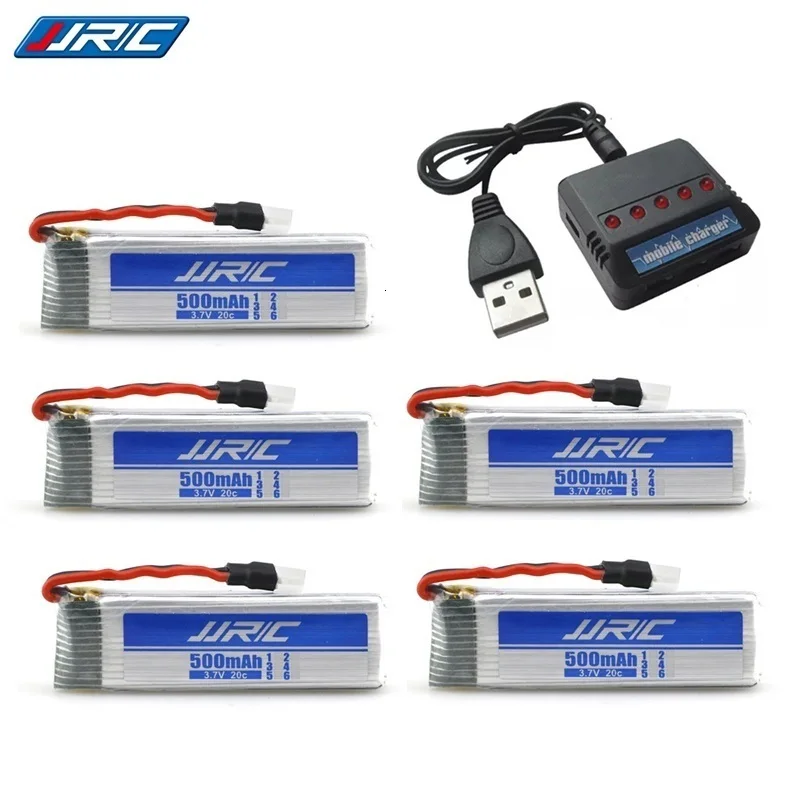 

Charger Sets 3.7v 500mAh for JJRC E50 E50S T37 JJRC H37 Drone RC Drone Helicopter Lipo Battery and 5-in-1 Charger Spares Part