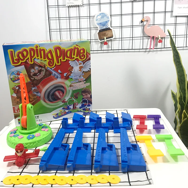 

Children's puzzle toys ejection rotary aircraft electric aircraft chicken stealing game parent-child interactive table games