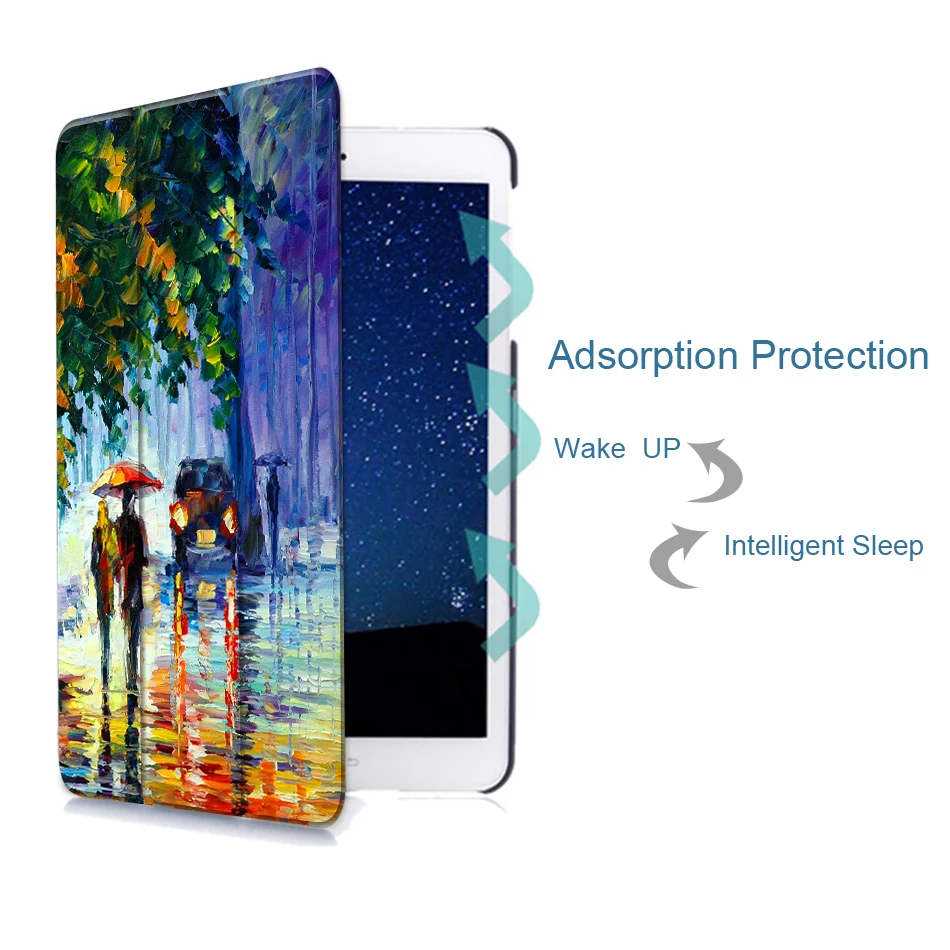 MTT чехол для планшета с масляным рисунком для samsung Galaxy S2 9,7 ''SM-T810 T813 T815 T819 складной магнитный защитный чехол из искусственной кожи с подставкой
