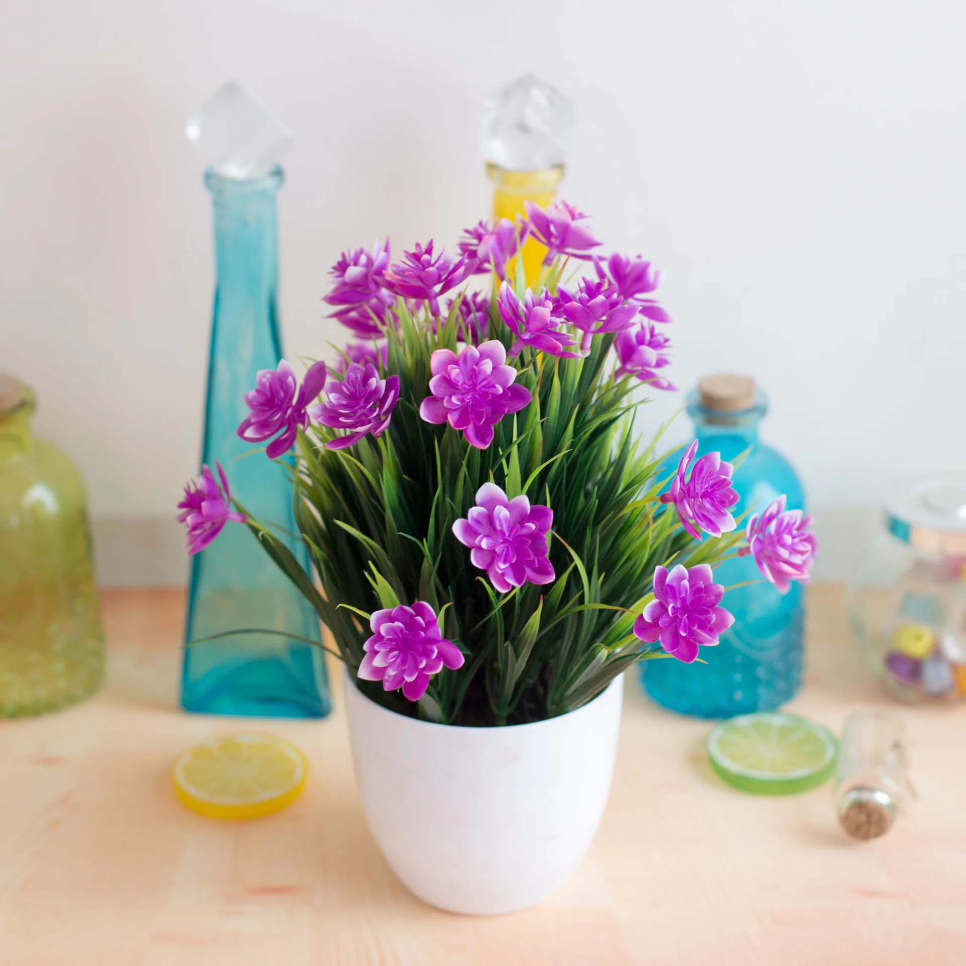 25x27 см Искусственный весенний травяной шар в горшке Домашний Сад Бонсай балкон