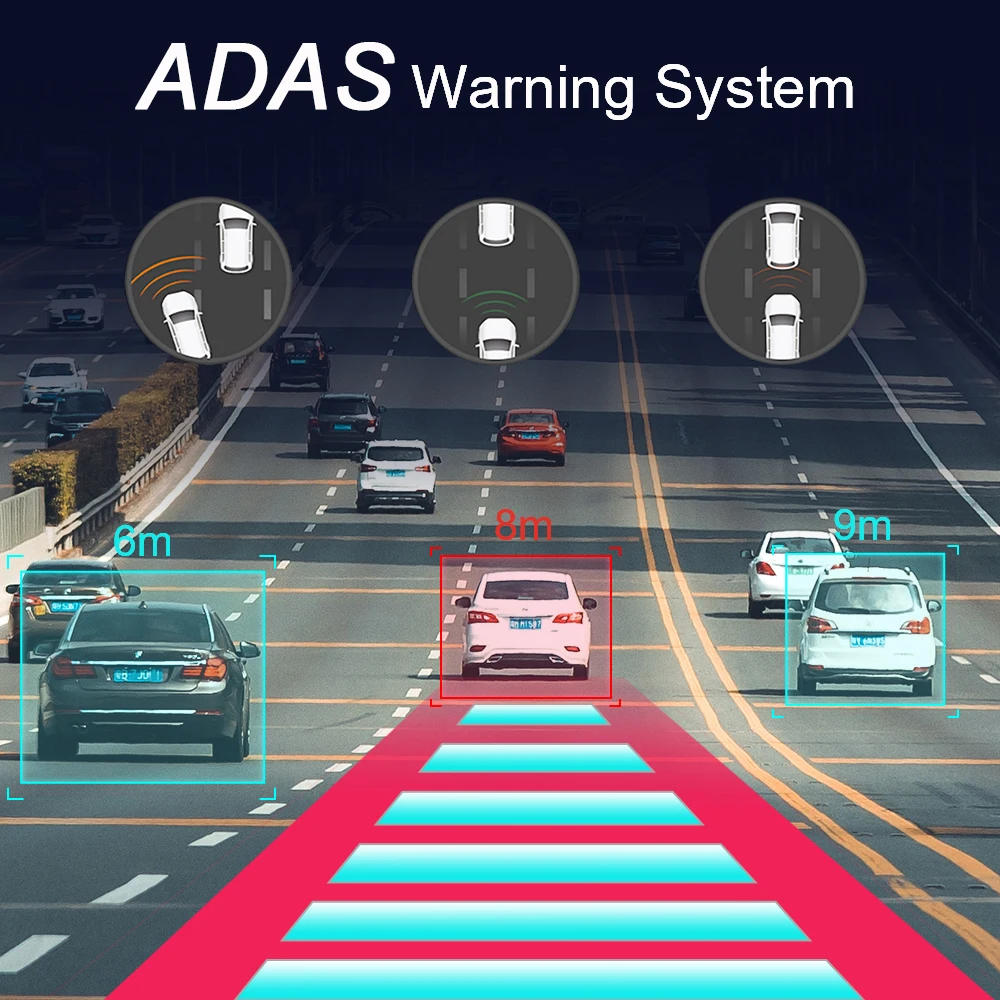 Android 4G 12 дюймов Видеорегистраторы для автомобилей ADAS HD Зеркало заднего вида видео