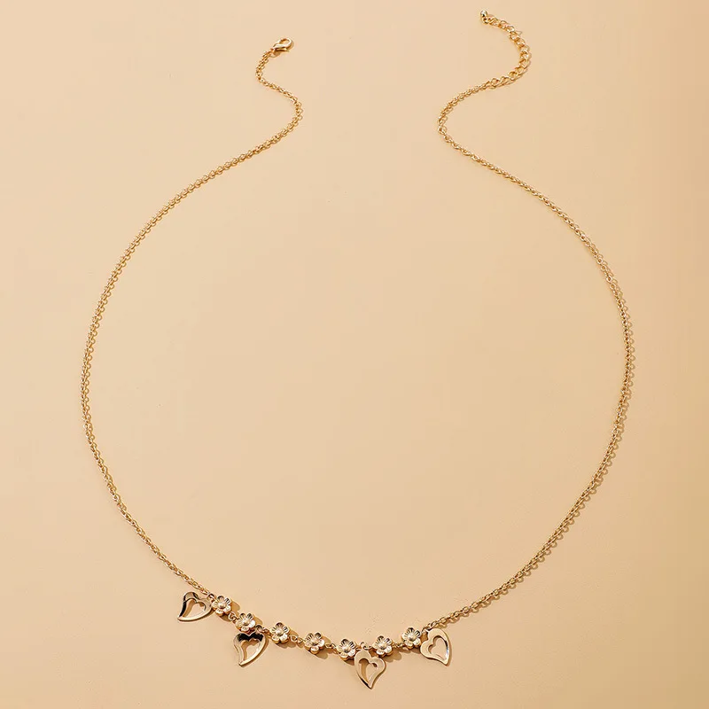 

Vintage Fashion Geometric Metal Heart Flower Waist Chain For Women Trendy Simple Belly Chain Party Jewelry Waist Chain