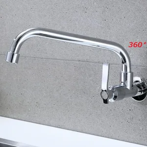 kktnsg faucet wall mounted kitchen faucet single kitchen wall taps sink faucet kitchen copper wall sink tap g12 free global shipping