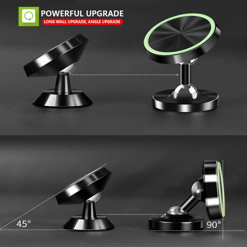 Универсальный автомобильный держатель светящееся крепление магнитный для