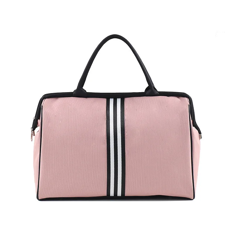 Pink 01 Женская дорожная сумка, выходные спортивные фитнес-сумки, мужские/женские сумки, сумка через плечо, унисекс, сумки на плечо, полосатая пляжная сумка LGX106 - Цвет: Pink 01
