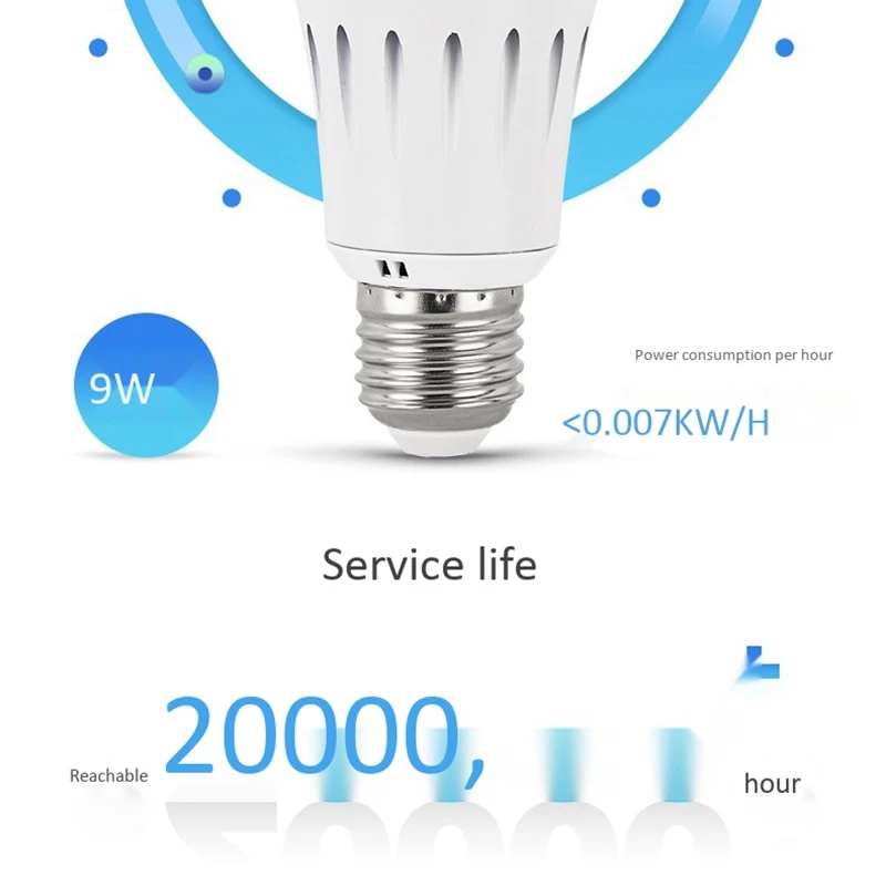 

Smart Led Bulb Wifi E27 Bulb Light Voice RGB7 Color 9W Color Changing Bulb Can Compatible Alexa Google Home(4PCS)