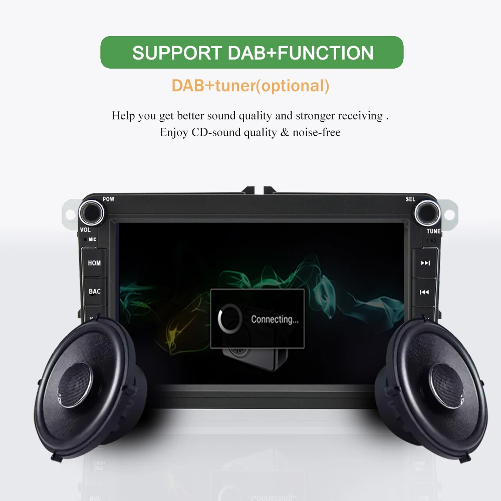 Bonroad 2din Android автомобильный мультимедийный плеер ForVW для Passat Seat Skoda rapid Bora gps навигация радио плеер(без dvd