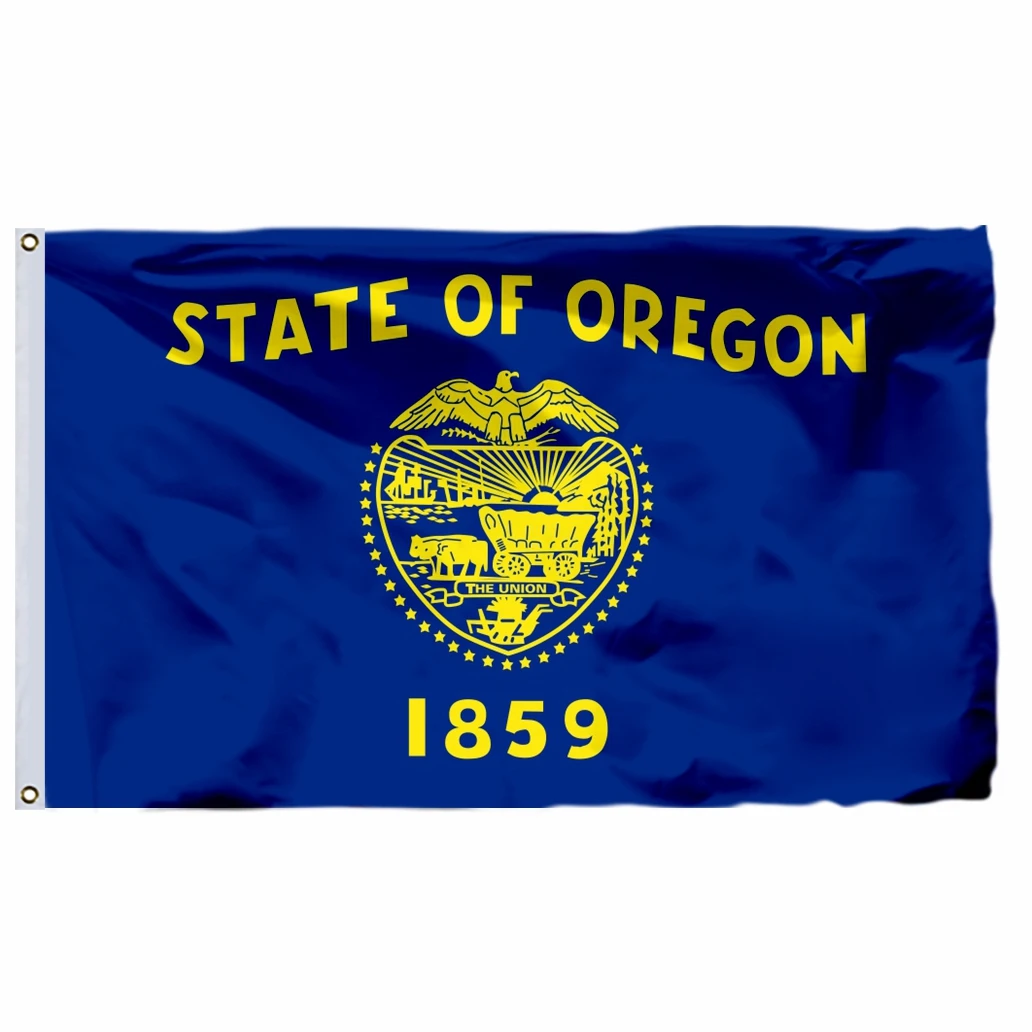 

Флаг штата США Орегон 3x5 футов, США 2x3 фута, сшитый высококачественный баннер с двойной строчкой в США 90x150 см для украшения дома