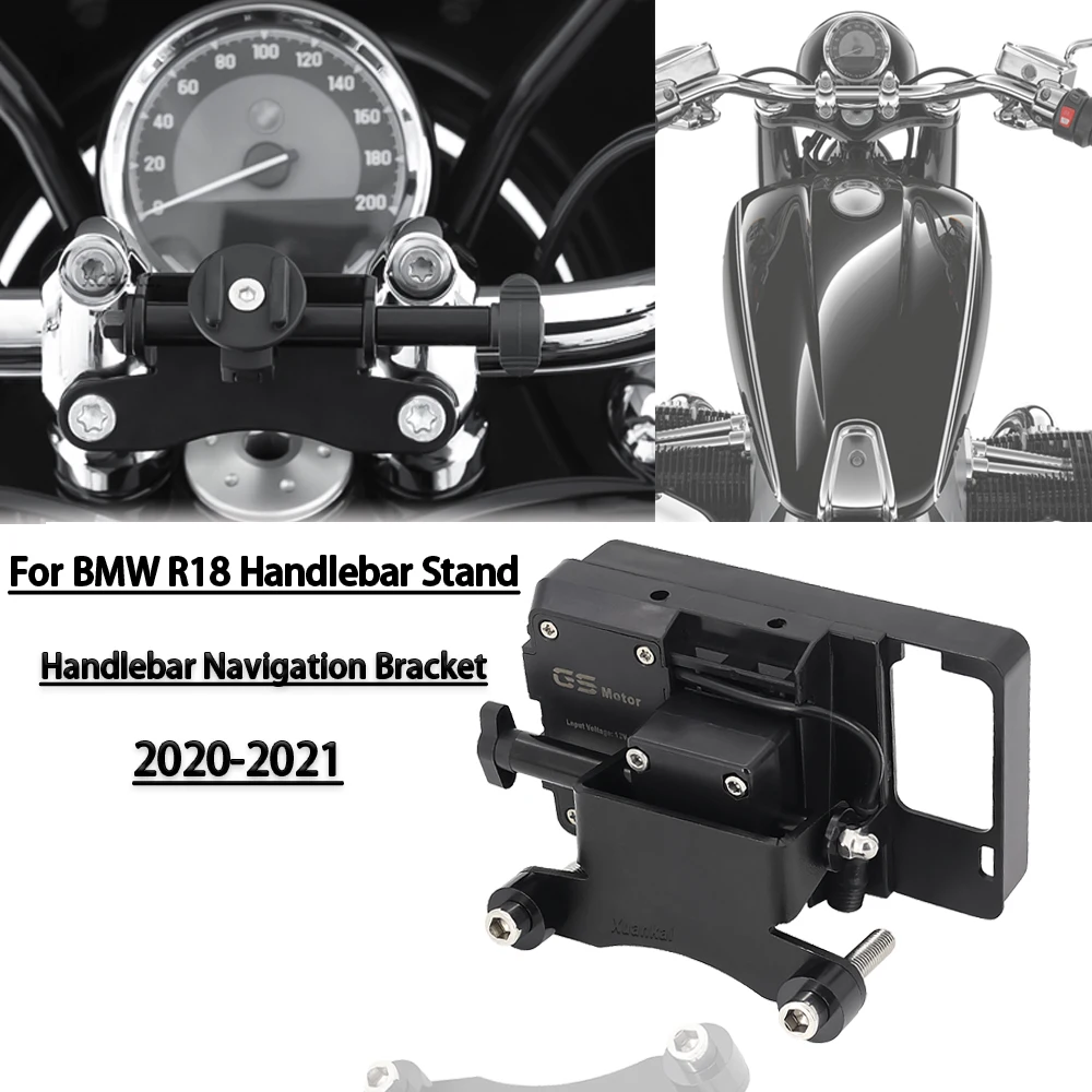 

Motorcycle Handlebar Navigation Support GPS Mobile Phone Holder Handlebar Navigation Bracket For BMW R18 R 18 R1800 Classic 2020