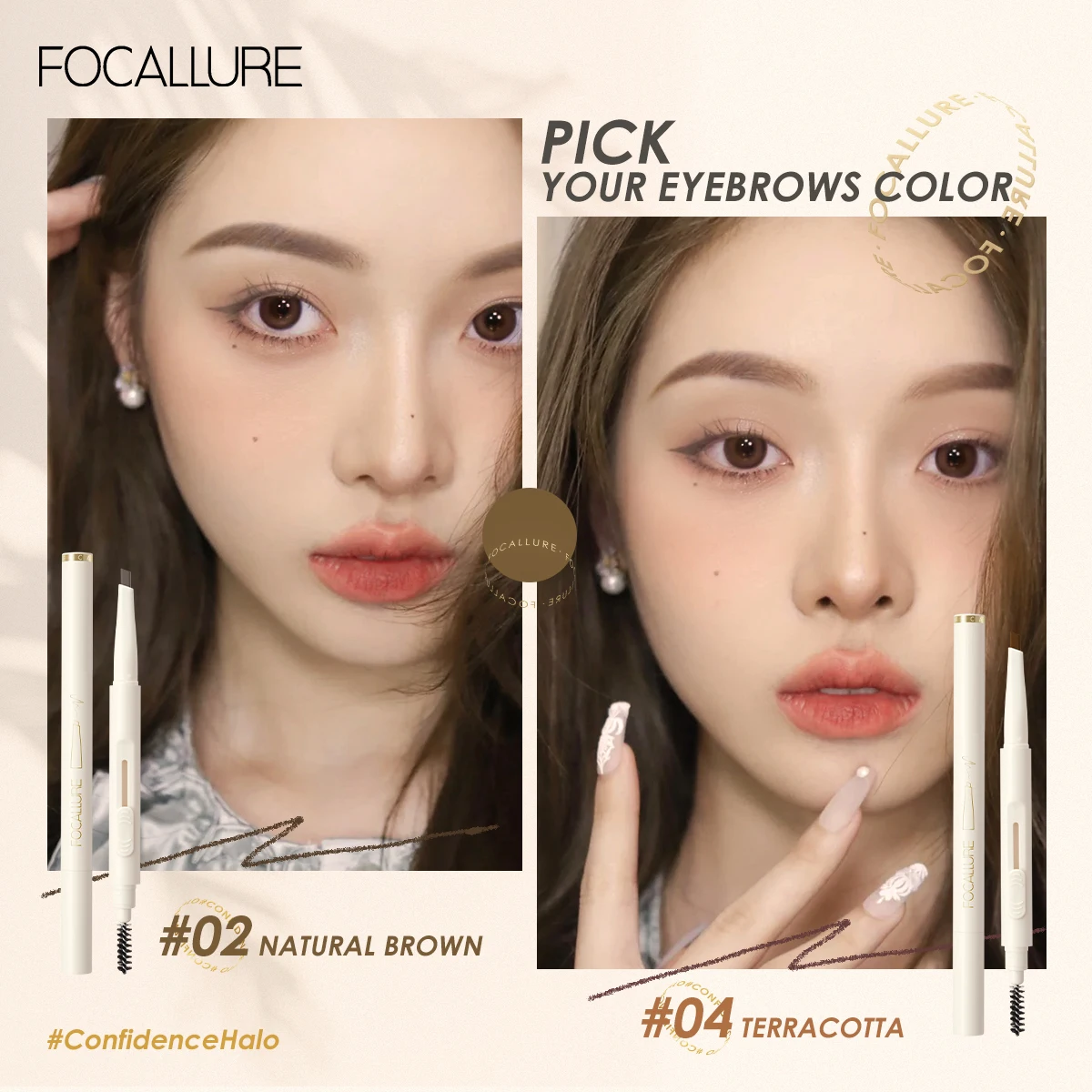 

FOCALLURE Makeup eyebrow pencil Waterproof Sweatproof Long Lasting 12 Hours Female Eyes Makeup Cosmetics Tattoo Eyebrow