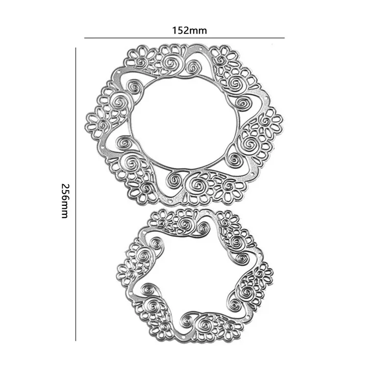 Naifumodo двойная круглая рамка металлические режущие штампы Скрапбукинг альбом